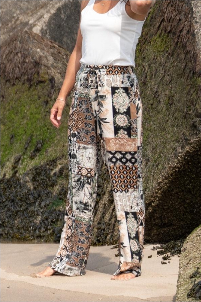RIKKI PATCH TROPICAL 7134 001 ZWART